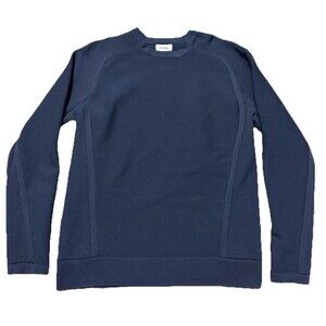 Brady Live Mens Medium Navy Knit Long Sleeve Pullover Sweater M11E001